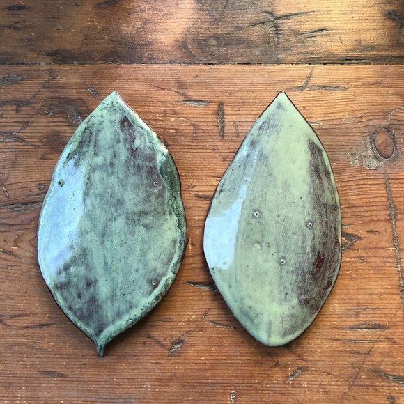 Ceramic Green Spoon Rest, Leaf Plate, Soap Dish NWOT - Picture 4 of 4